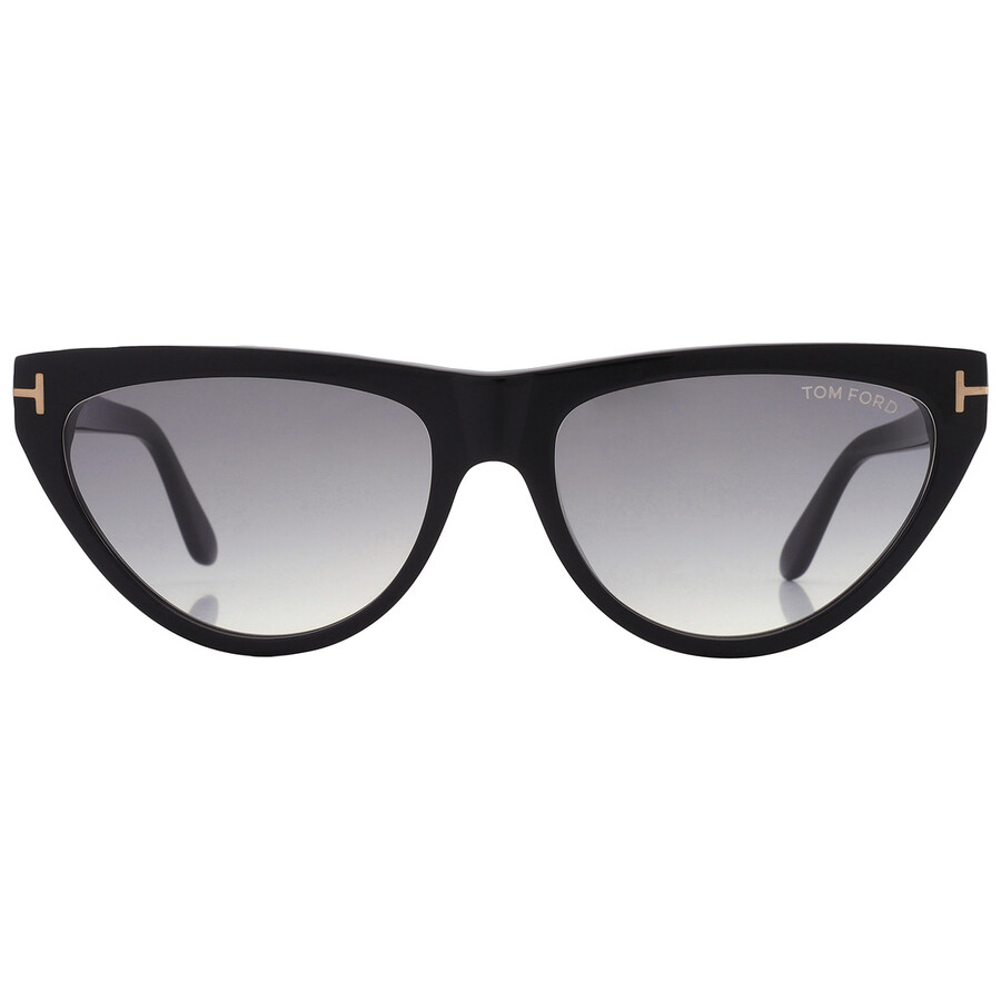 Tom Ford Amber Smoke Gradient Cat Eye Ladies Sunglasses