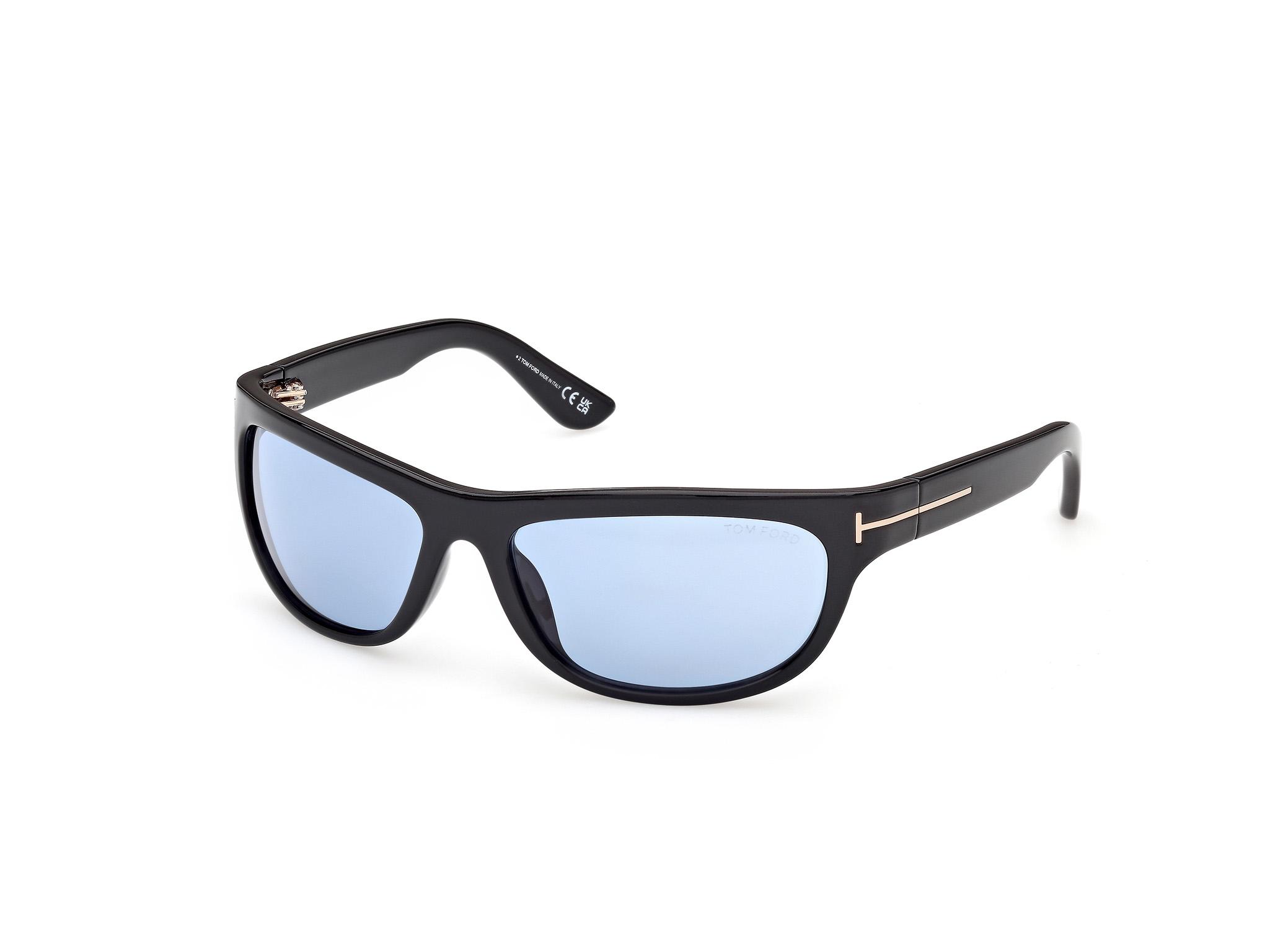 Tom Ford Anders-02 Blue Wrap Men's Sunglasses FT1363 01V 62
