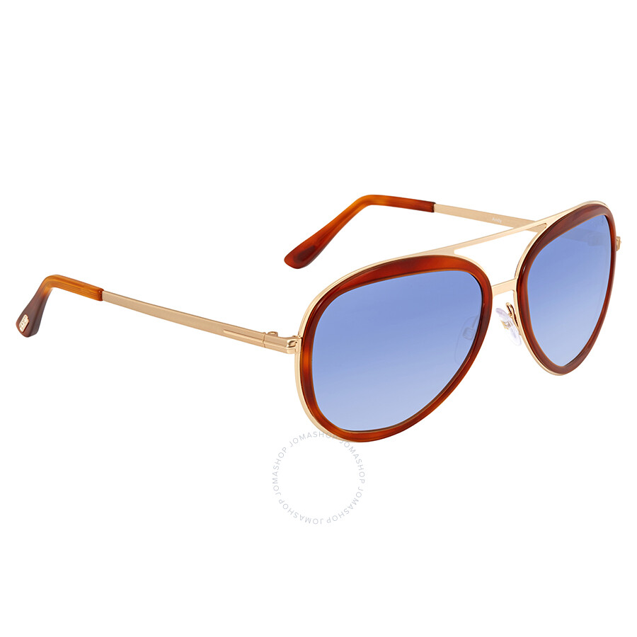 Tom Ford Andy FT0468-56W-58 Men/'s Blue Gradient Lens Sunglasses
