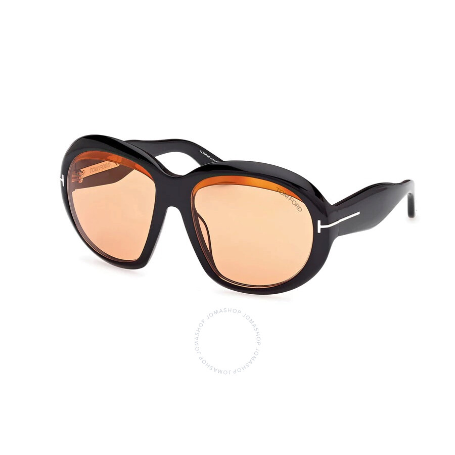 Tom Ford Angellica Amber Oval Ladies Sunglasses Ft1193 01e 58