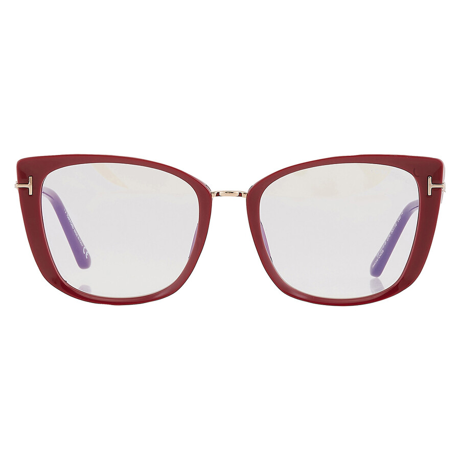 Tom Ford Blue Light Block Cat Eye Ladies Eyeglasses Ft5816-b 074 53