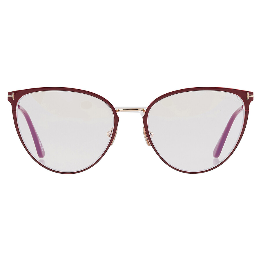 Tom Ford Blue Light Block Cat Eye Ladies Eyeglasses Ft5840-b 066 56