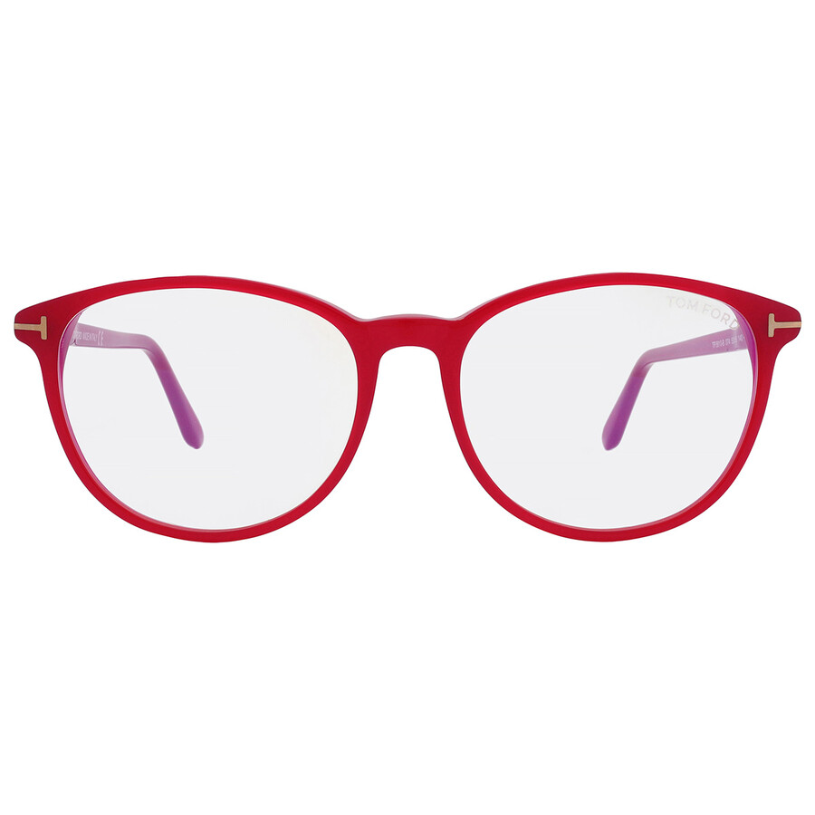 Tom Ford Blue Light Block Oval Ladies Eyeglasses Ft5810-b 074 53