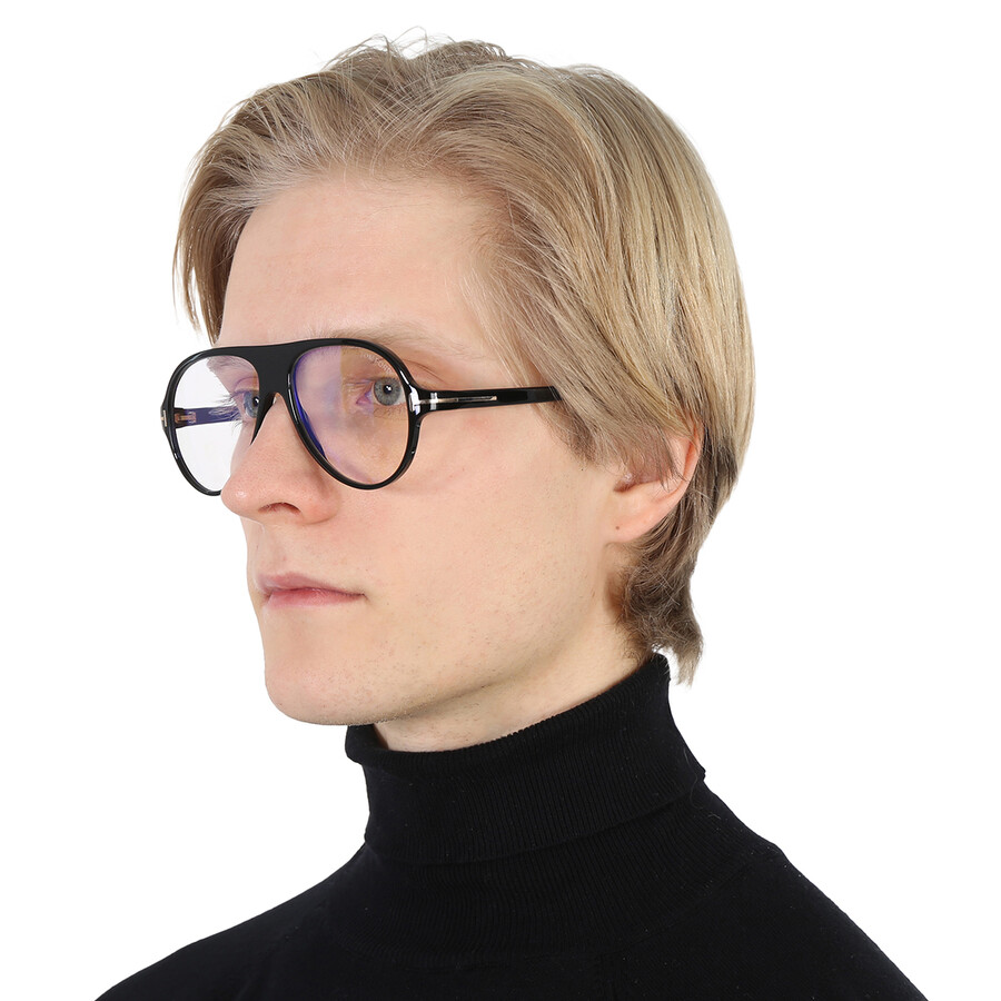 Tom Ford Ft5012b Pilot-frame Glasses In Black / Blue