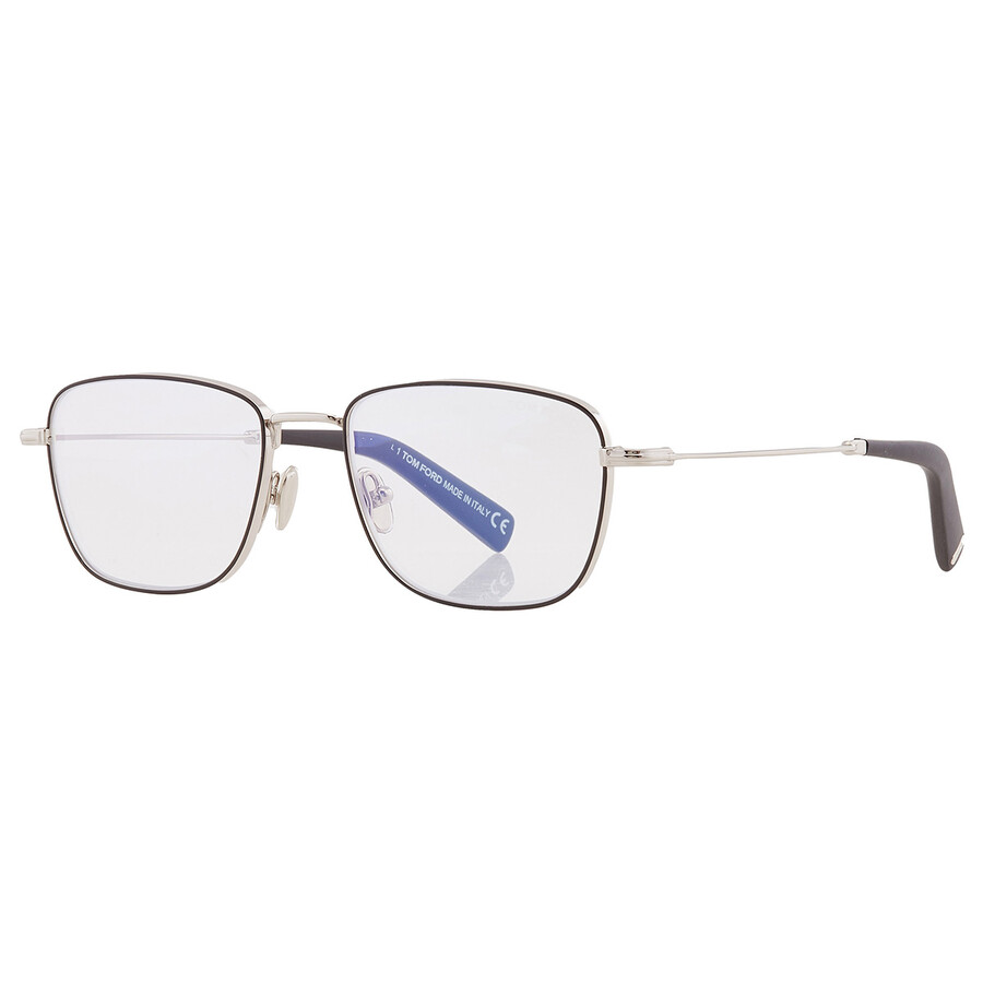 Tom Ford Blue Light Block Rectangular Men's Eyeglasses Ft5748-b 002 53 In Black / Blue