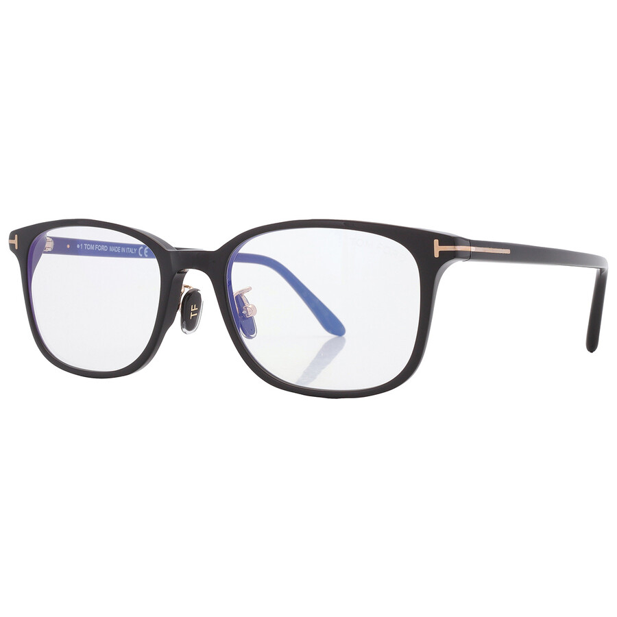 Shop Tom Ford Blue Light Block Rectangular Men's Eyeglasses Ft5852-d-b 001 54 In Black / Blue