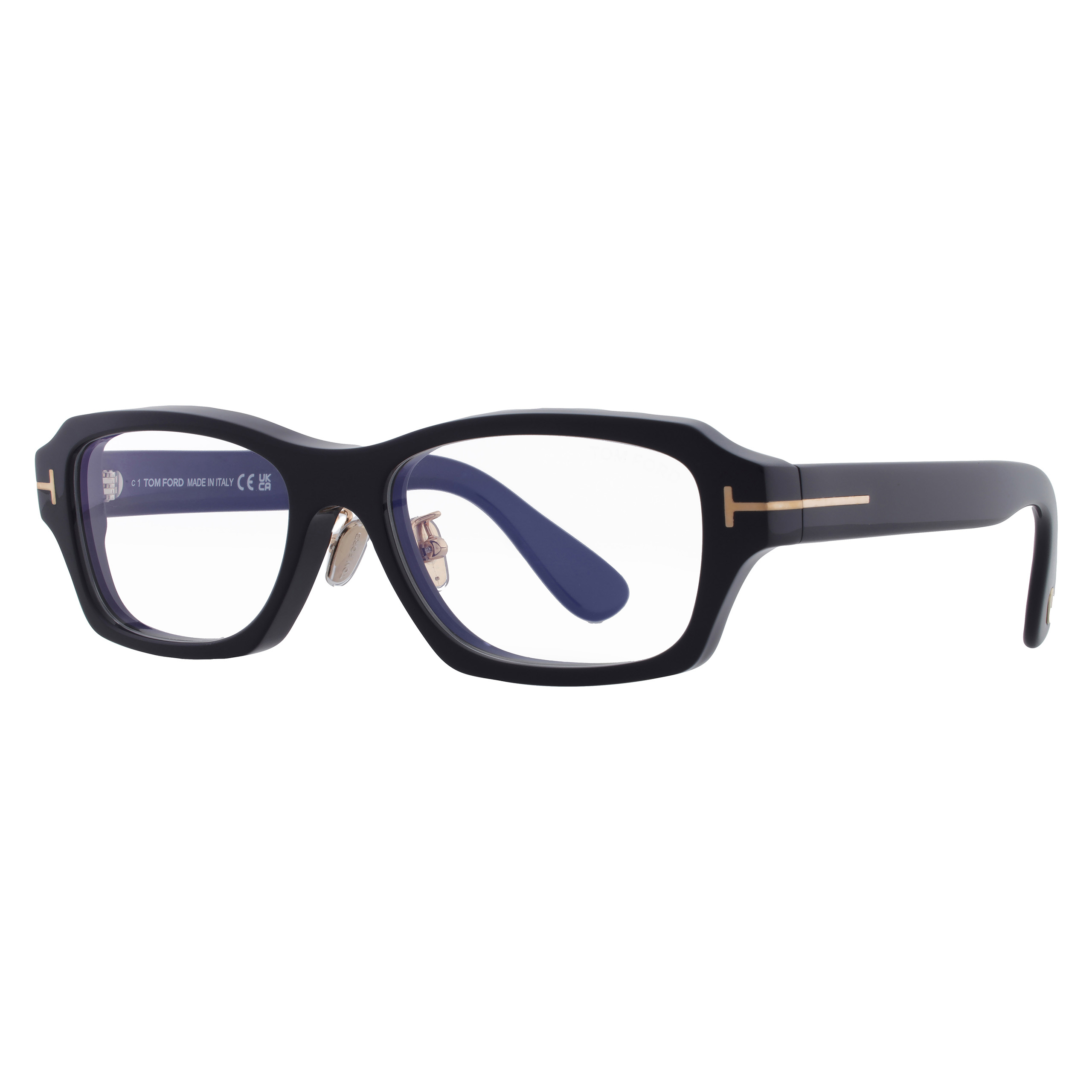 TOMFORD 블루라이트 차단 직사각형 남성 안경 FT6113-D-B 001 56