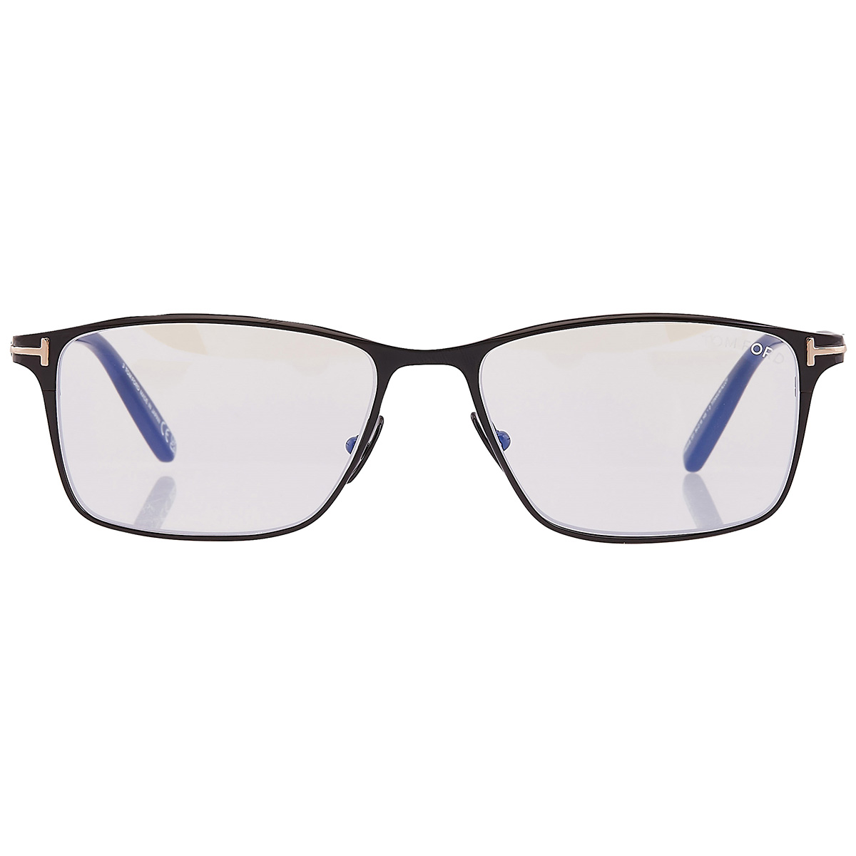 Tom Ford Blue Light Block Rectangular Titanium Men's Eyeglasses