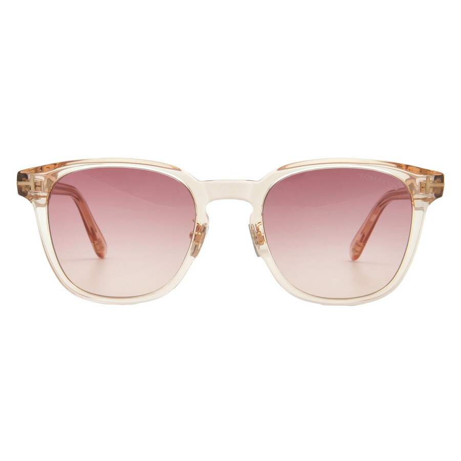 サングラス Tom Ford Sunglasses TF1051K 72T Pink Big Frame Asian Fit Tom Ford Bordeaux Gradient Square Unisex Sunglasses FT1051-K