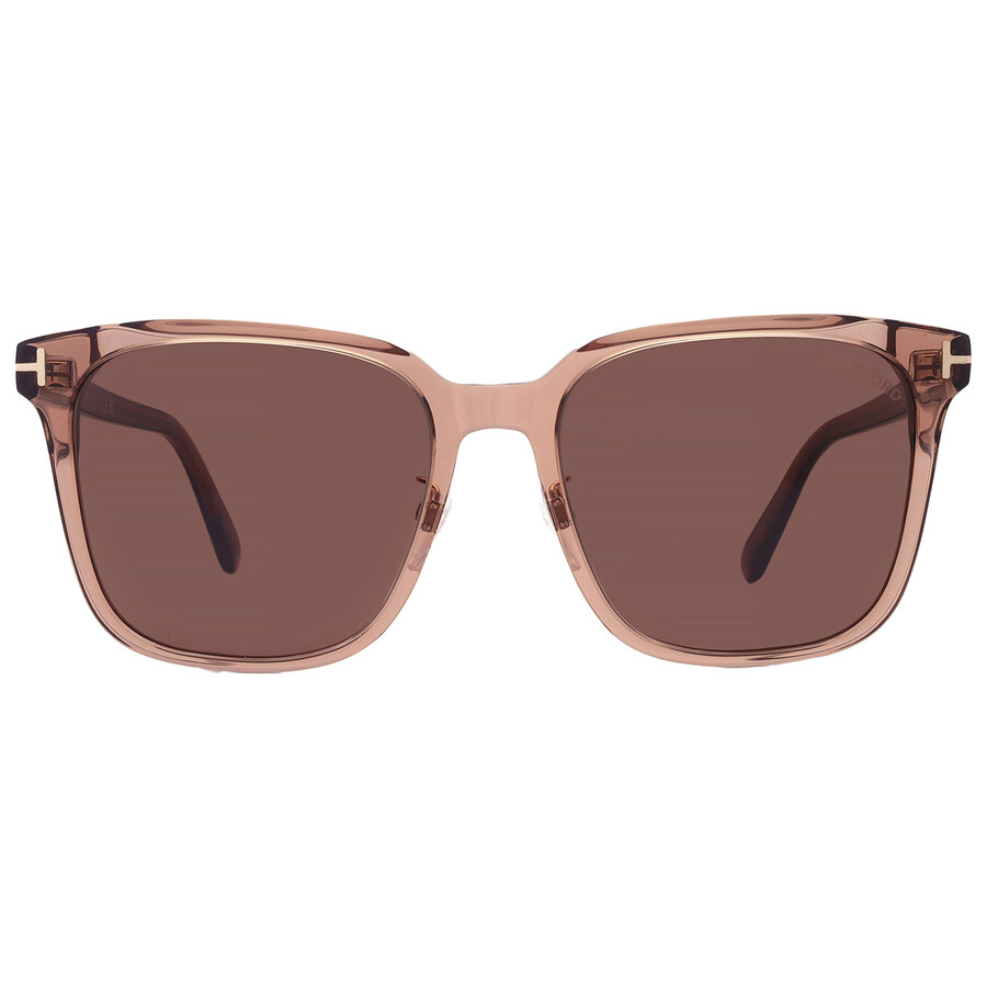 Shop Tom Ford Brown Square Men's Sunglasses Ft0891-k 45e 59