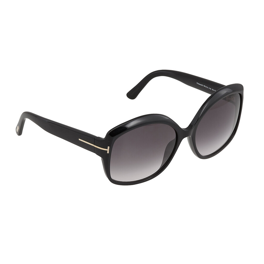 Tom Ford Chiara Grey Gradient Oversized Ladies Sunglasses Ft0919 01b 60 In Black