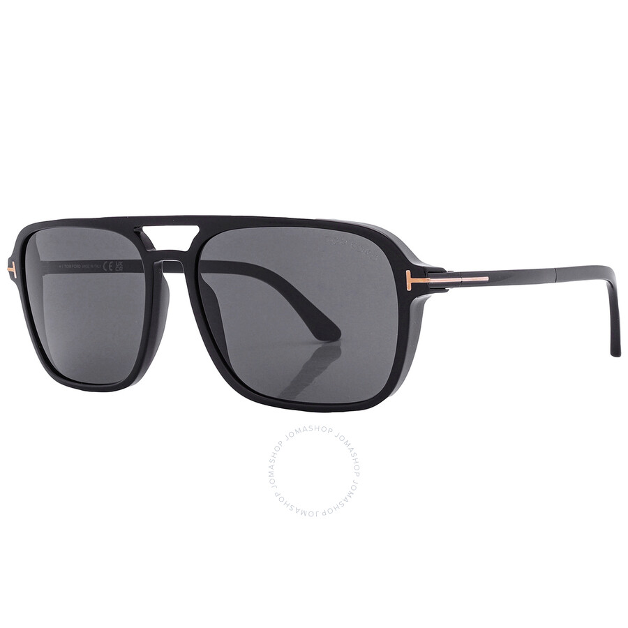 Tom Ford Crosby Smoke Pilot Men's Sunglasses Ft0910 01a 59 In Black
