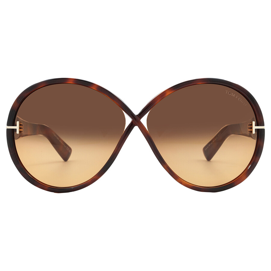 Tom Ford Edie Brown Gradient Butterfly Ladies Sunglasses