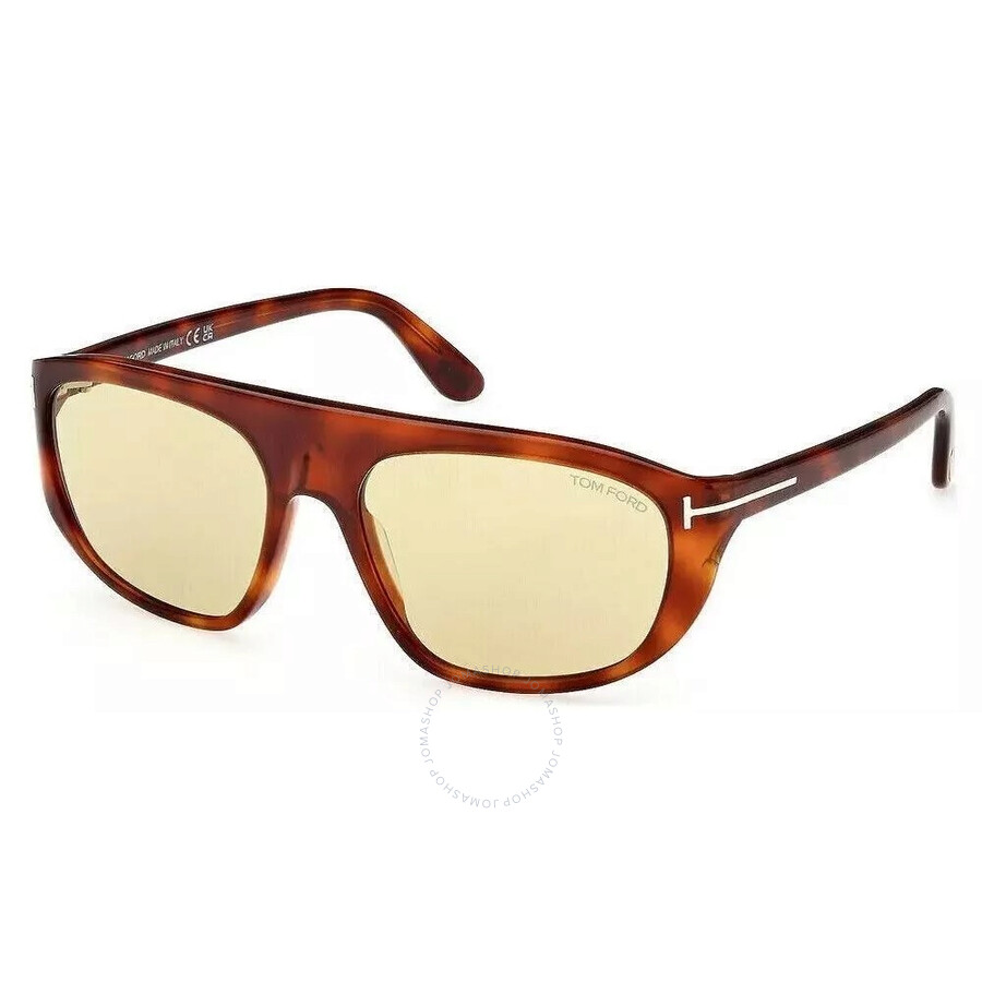 Tom Ford Edward Amber Mask Men's Sunglasses Ft1002 53e 58