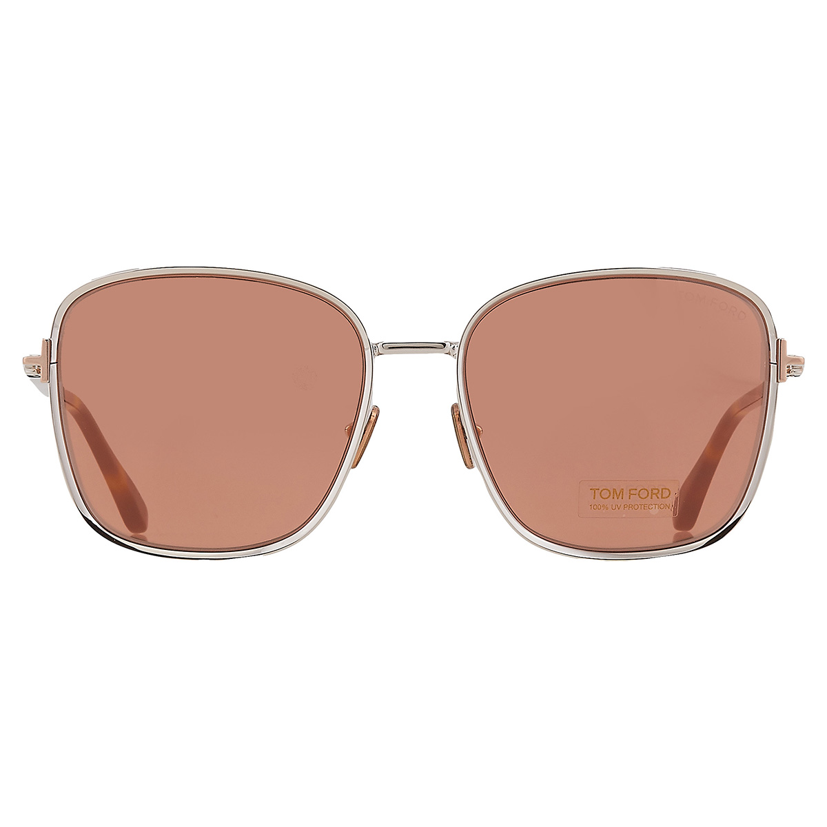 Tom Ford Fern Brown Mirror Square Ladies Sunglasses FT1029  display picture 1