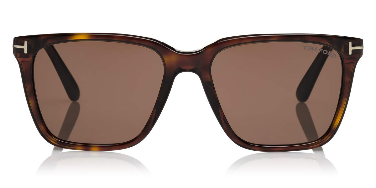 Lunettes De Soleil Tom Ford Frankie TF 735-H 30F Pilot, Monture Dorée Et Verres Marron Gradient