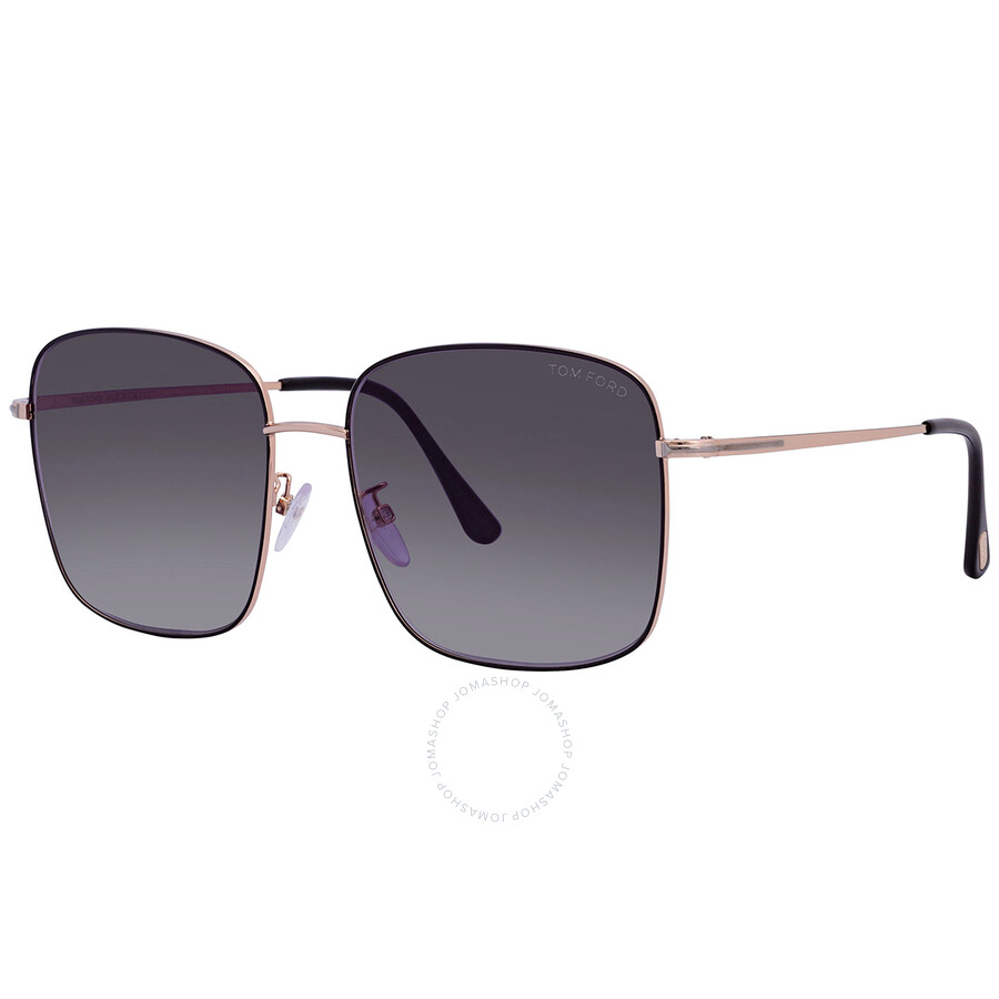 Tom Ford Grey Gradient Square Unisex Sunglasses Ft0894-k 05b 59 In Gold / Grey