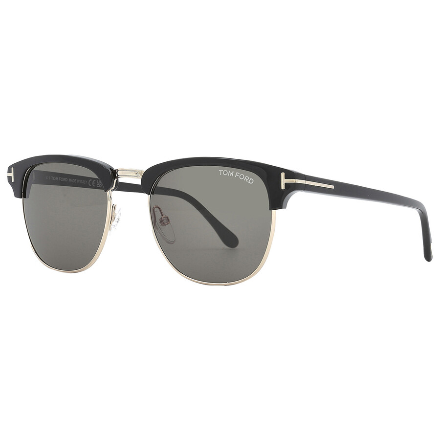 Tom Ford Henry Green Square Men's Sunglasses Ft0248 05n 53 In Black / Green