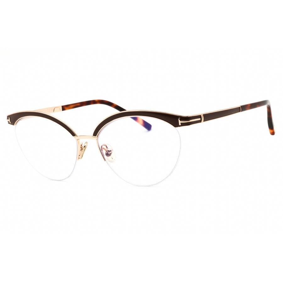 Tom Ford Ladies Brown Oval Eyeglass Frames Ft5983b