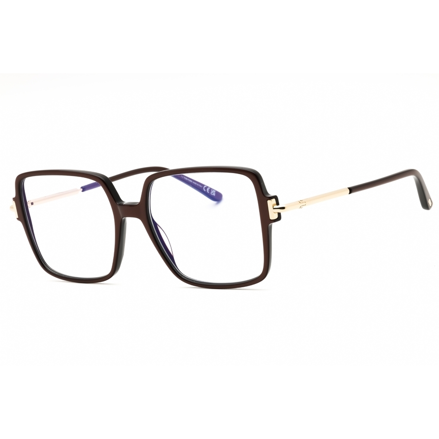 Tom Ford Ladies Brown Rectangular Eyeglass Frames Ft5915b