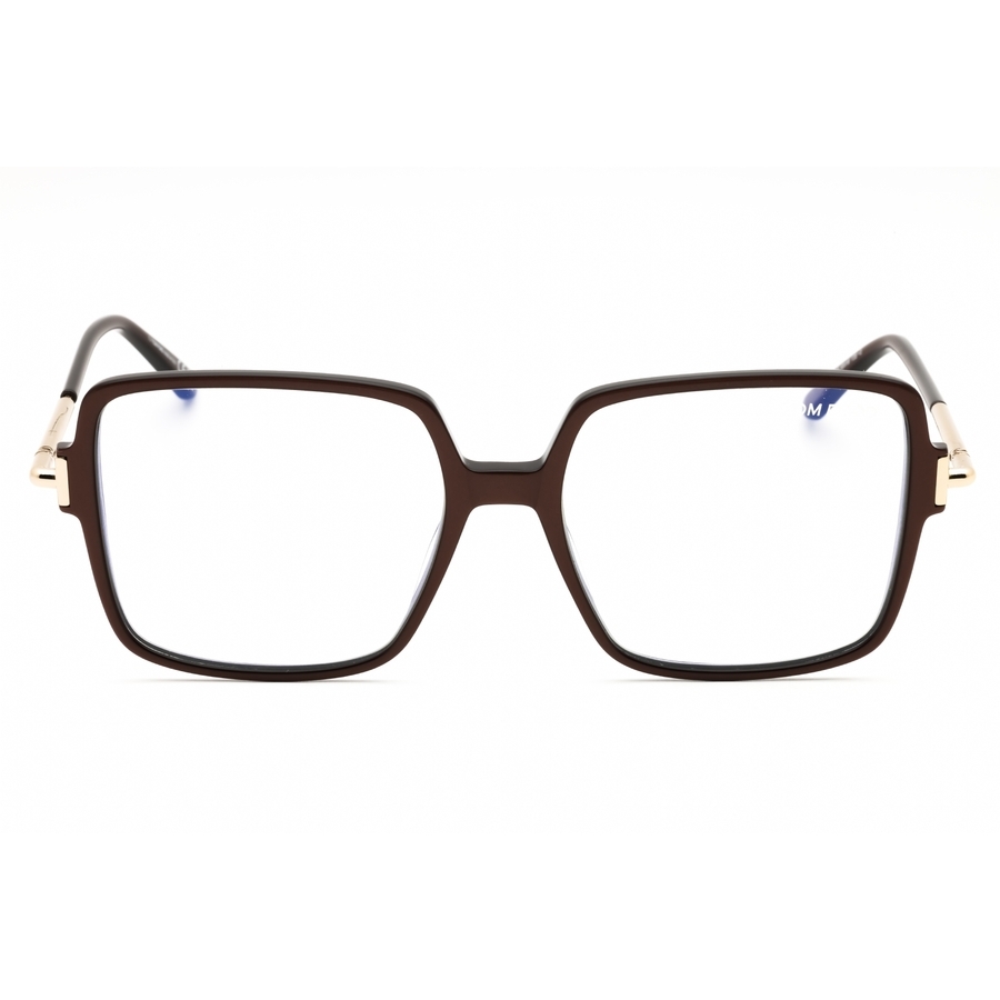 Tom Ford Ladies Brown Rectangular Eyeglass Frames Ft5915b