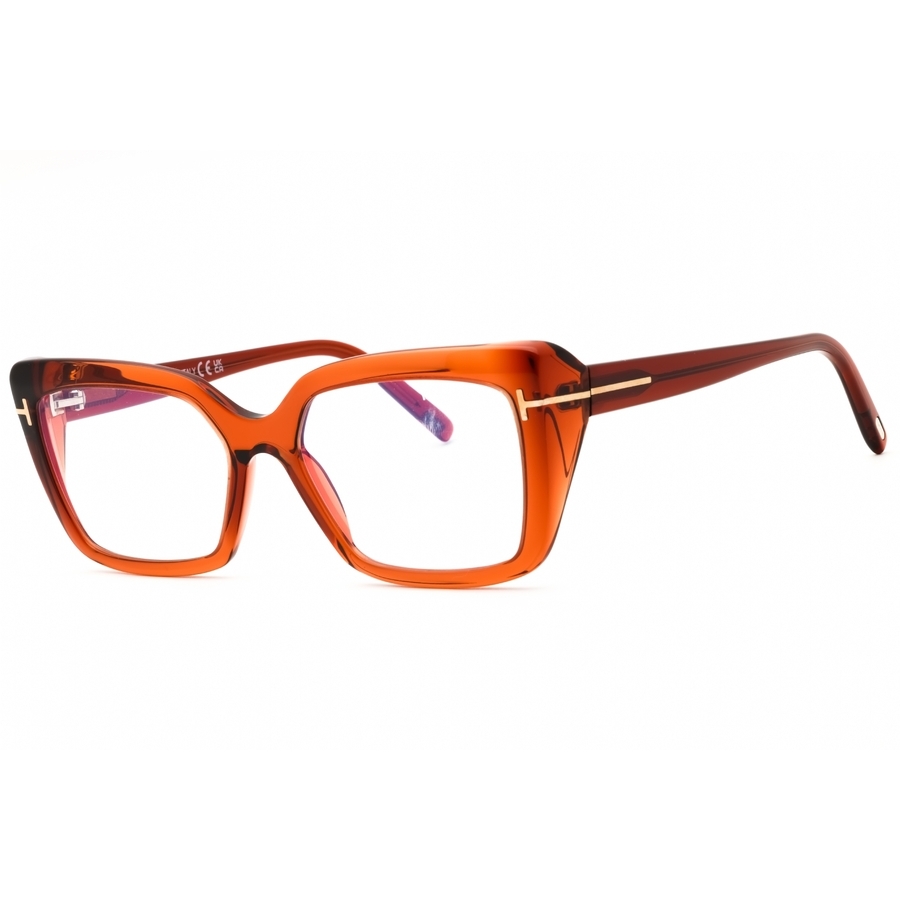 Tom Ford Ladies Brown Rectangular Eyeglass Frames Ft5991b