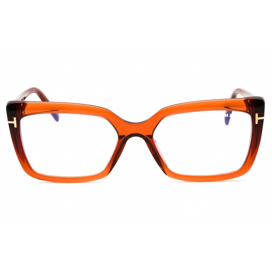 Tom Ford Ladies Brown Rectangular Eyeglass Frames Ft5991b