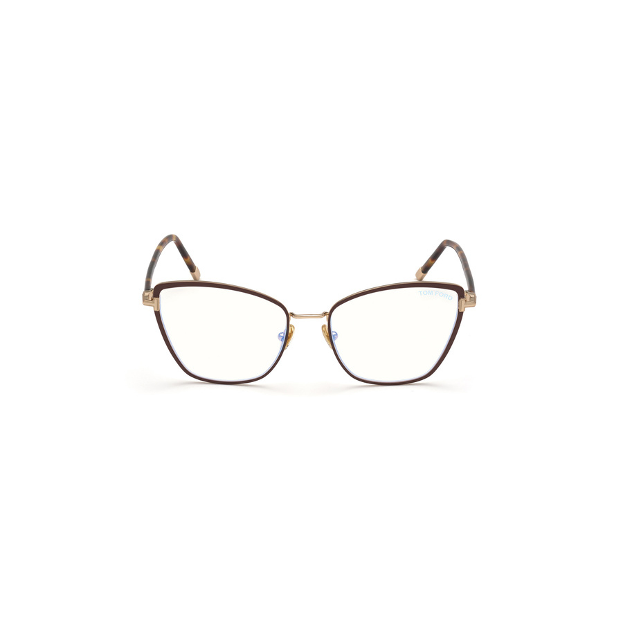 Tom Ford Ladies Brown Square Eyeglass Frames Ft5740-b 48 In ["brown"]