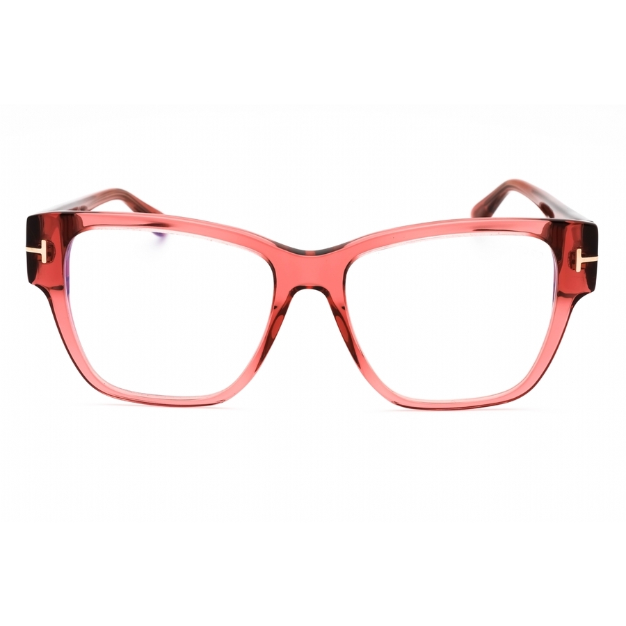 Tom Ford Ladies Pink Rectangular Eyeglass Frames Ft5745b