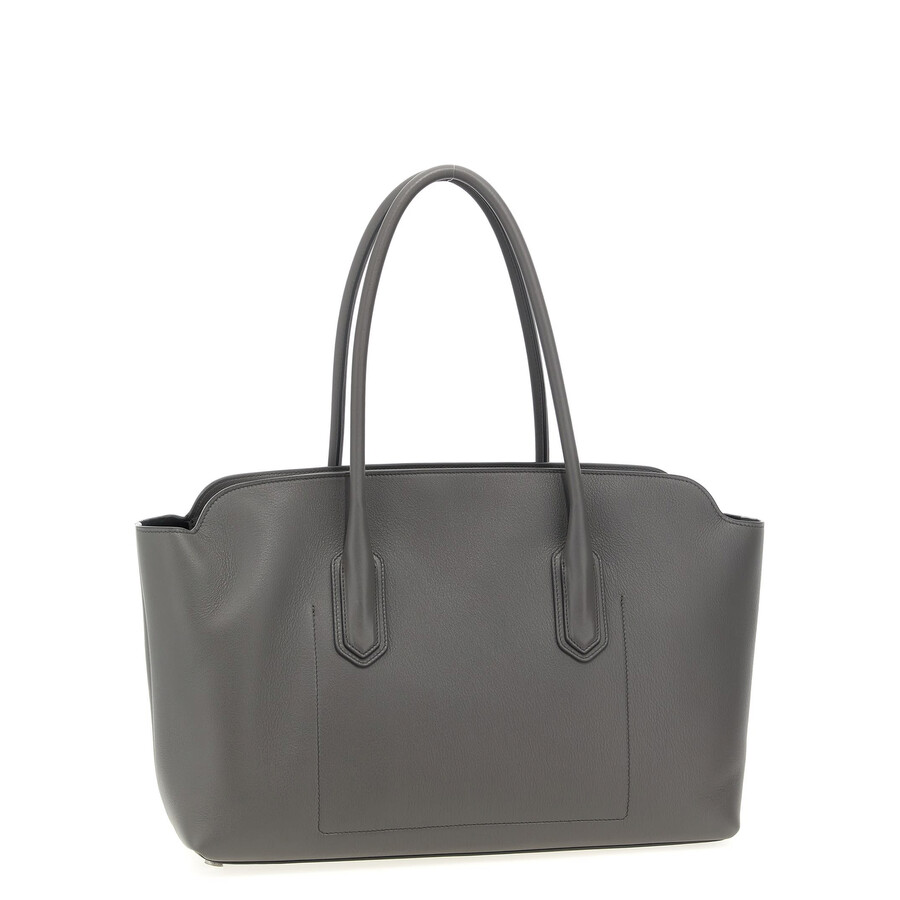 Tom Ford Structured Top Handle Shoulder Bag In Gray