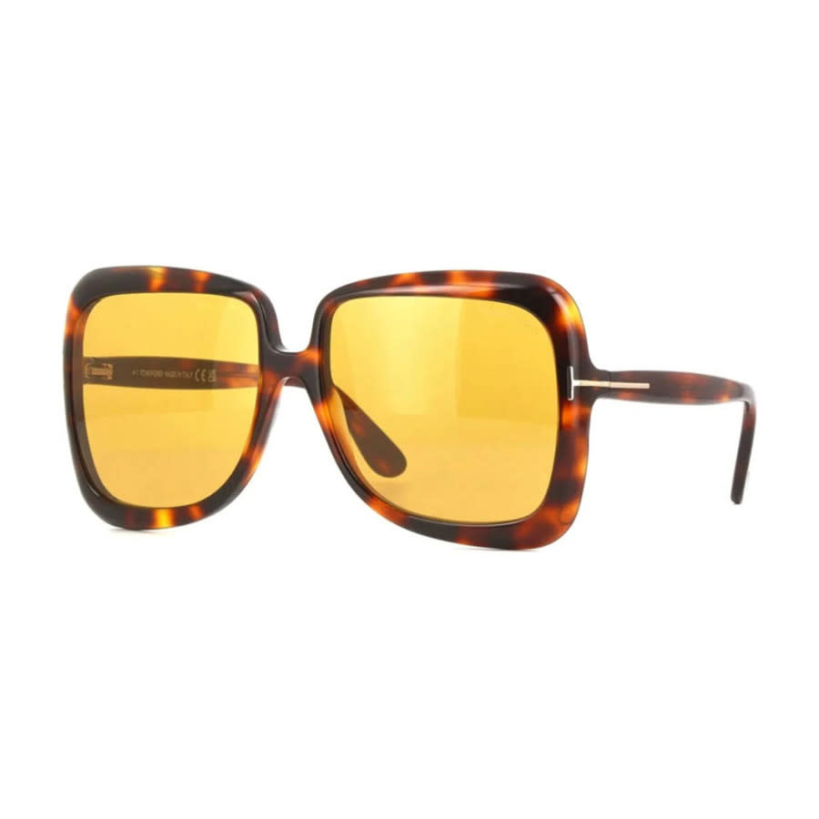 Tom Ford Ren FT1155 52F Sunglasses Havana Square Frame, Brown Lenses Amazon.com: Tom Ford Esme Brown Square Ladies Sunglasses  main image 3