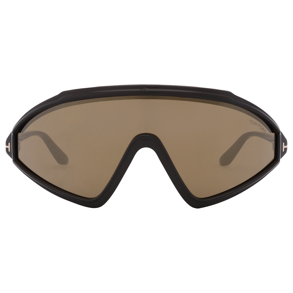 Tom Ford Lorna Light Brown Mirror Shield Men's Sunglasses FT1121