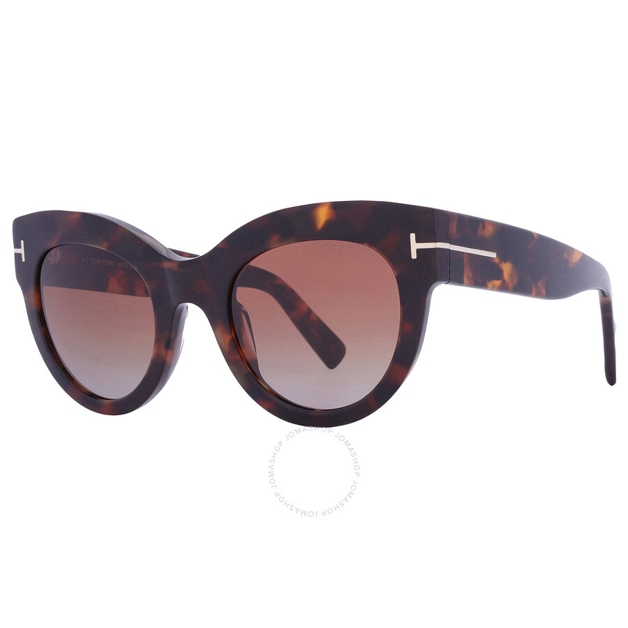 Tom Ford Lucilla 51mm Gradient Cat Eye Sunglasses In Brown