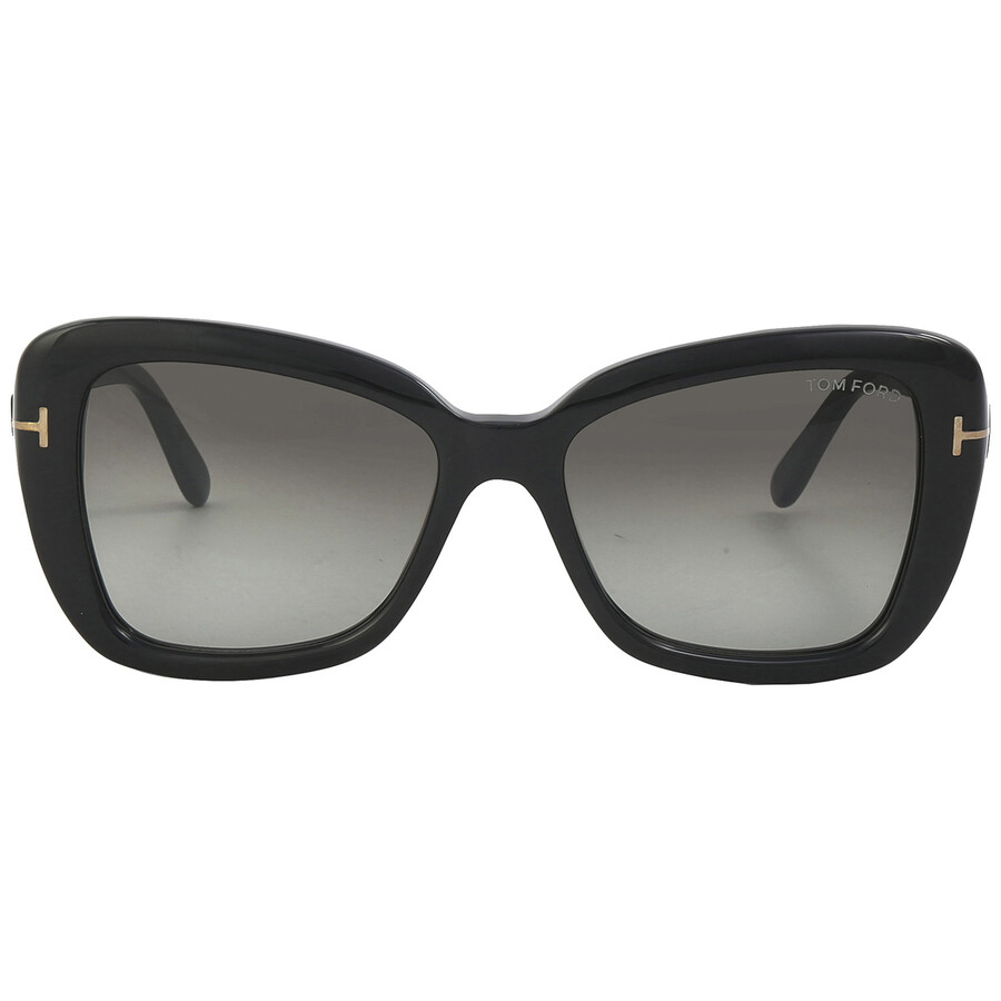 Tom Ford Maeve Smoke Gradient Butterfly Ladies Sunglasses Ft1008 01b 55 In Black