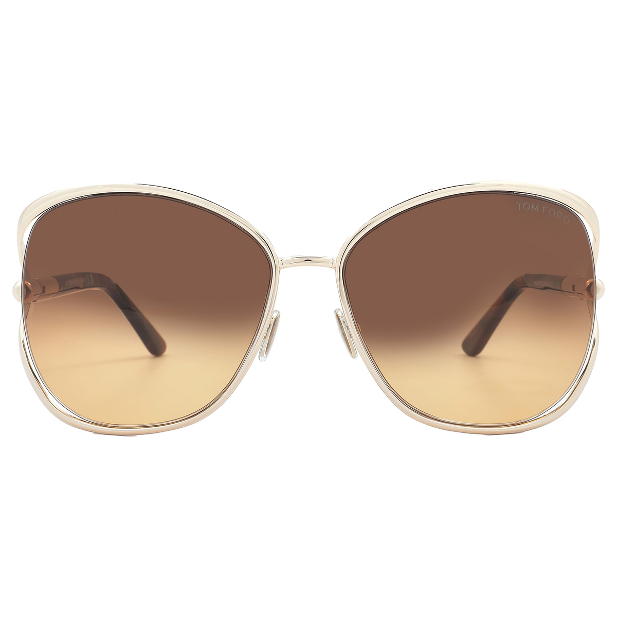 NWT Tom Ford FT1091 Silver Brown Round 62mm Sunglasses Tom Ford Marta FT1091 28F | Alensa main image 4