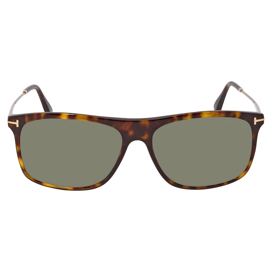 Tom Ford Max Green Polarized Rectangular Men's Sunglasses FT058852R