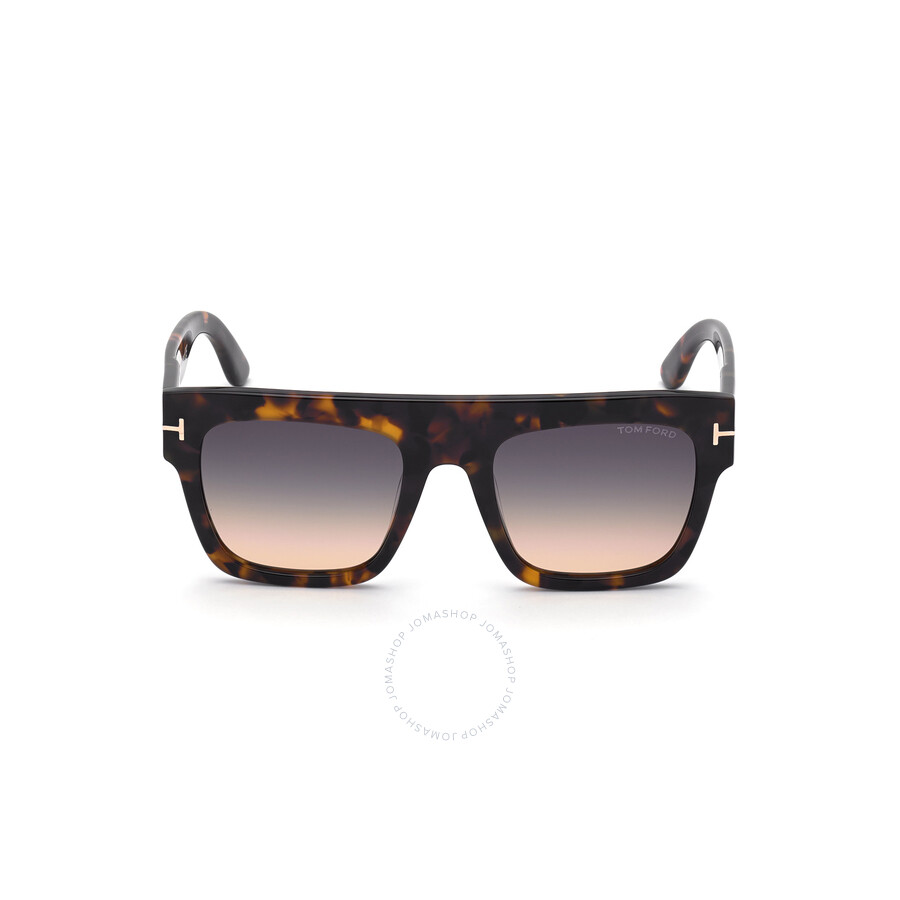 Tom Ford Renee Smoke Gradient Browline Ladies Sunglasses Ft0847 52b 52 In Tortoise