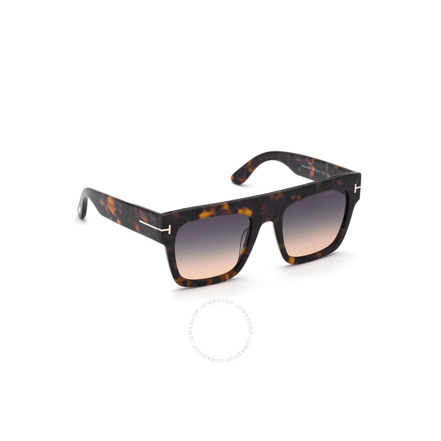 Tom Ford Renee Smoke Gradient Browline Ladies Sunglasses Ft0847 52b 52 In Tortoise