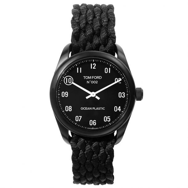 Tom Ford N.002 Ocean Plastic Quartz Black Dial Watch  display picture 3
