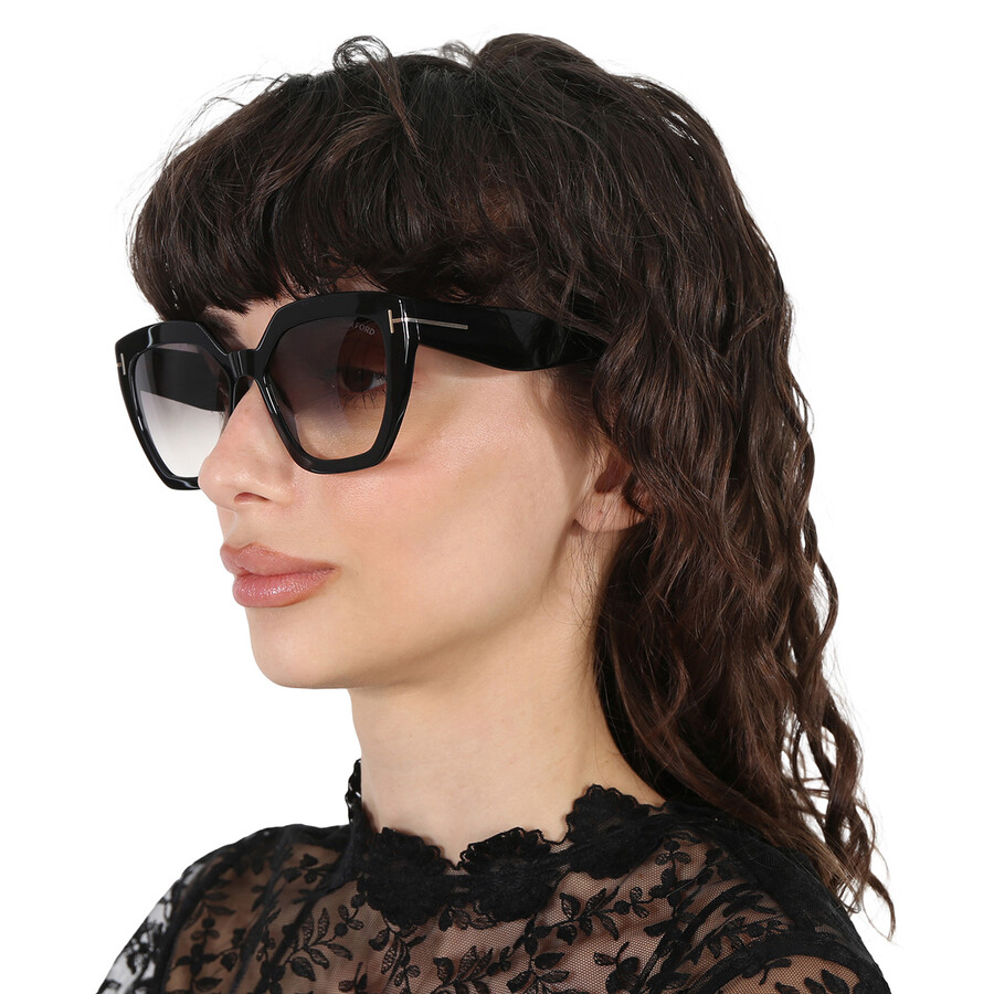 Tom Ford Phobe 56mm Square Sunglasses In Black / Grey