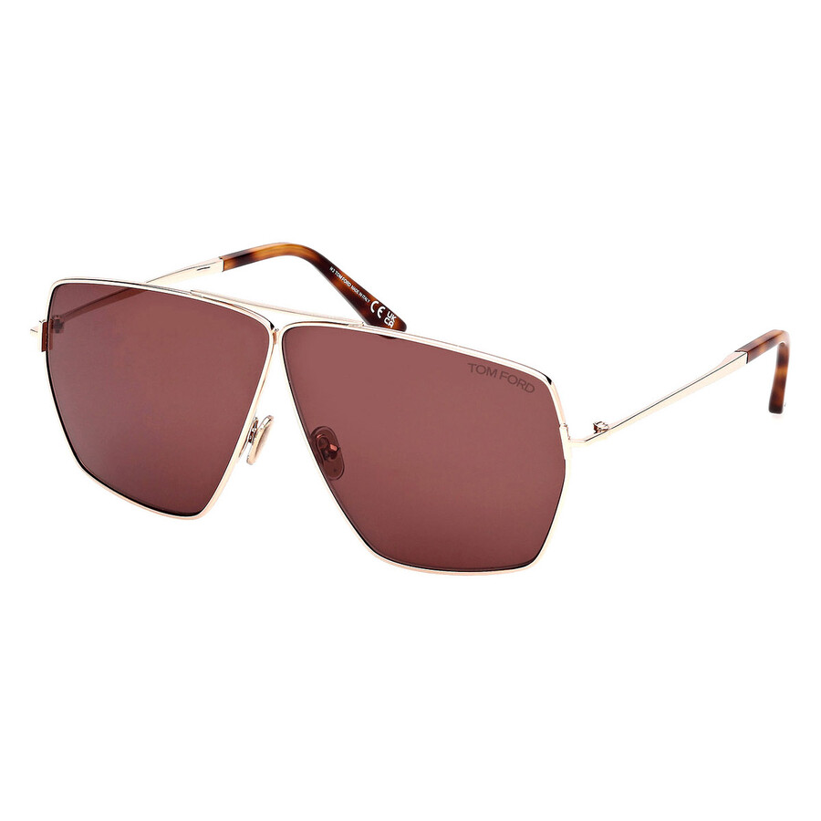 Tom Ford Stella Brown Pilot Ladies Sunglasses Ft1185 28e 67
