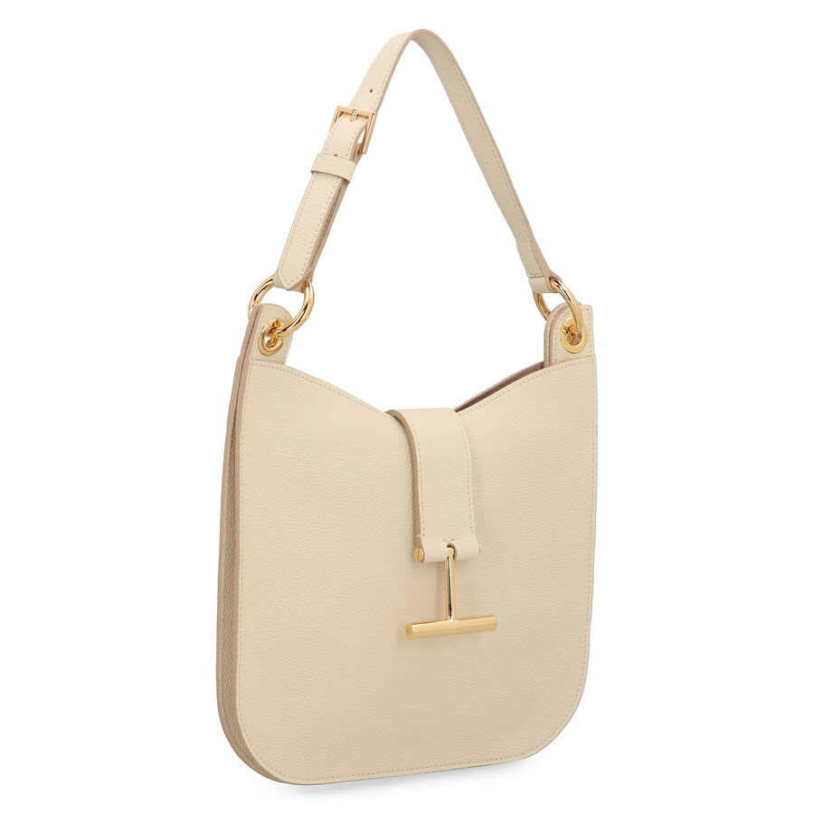 Tom Ford Tara Leather Crossbody Bag In Neutral