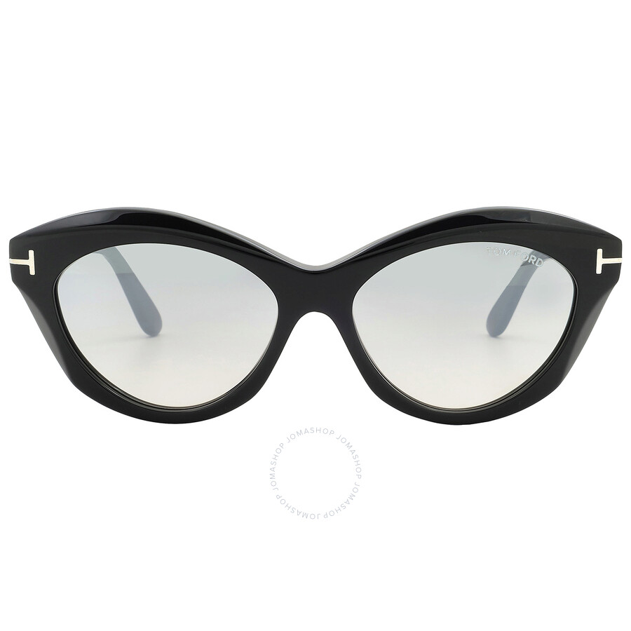 TOMFORD トニオハルフレムサンクラス FT1111 01C Tom Ford TONI FT 1111 Shiny Black/Grey Silver Mirrored (01C