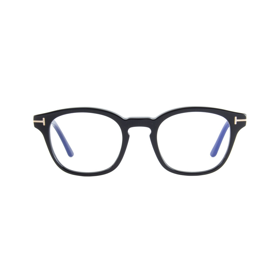 Tom Ford Unisex Black Square Eyeglass Frames Ft5532-b01v In Black