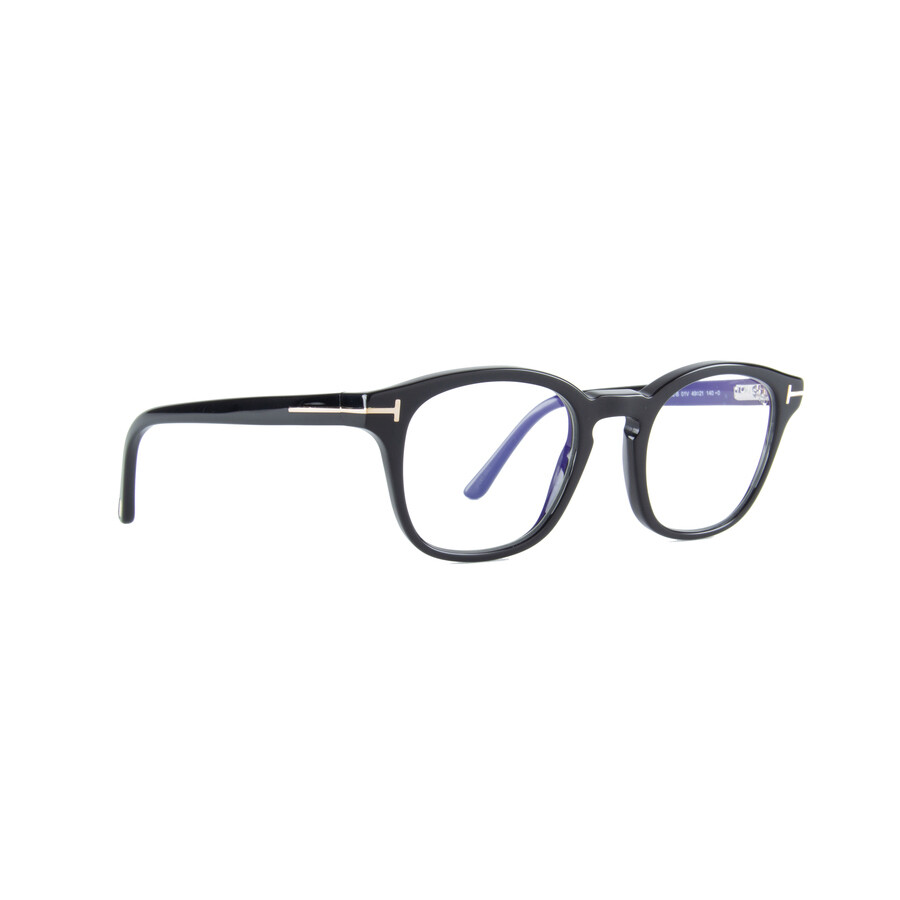 Tom Ford Unisex Black Square Eyeglass Frames Ft5532-b01v In Black