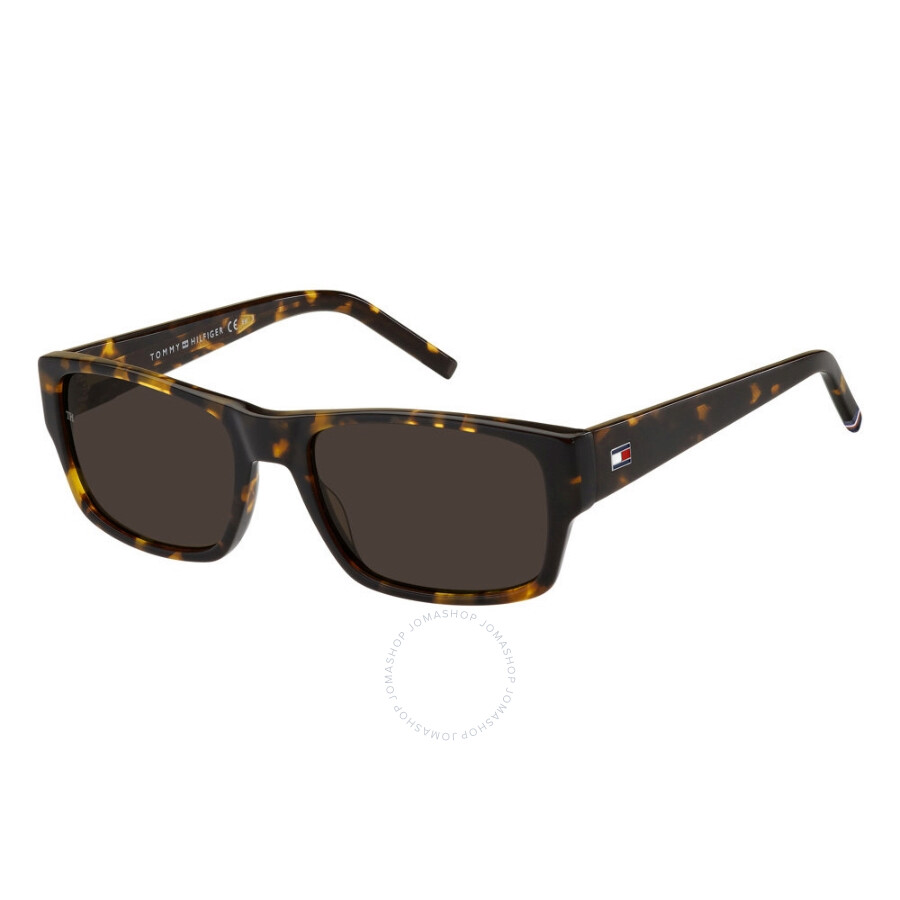 Tommy Hilfiger Brown Rectangular Men's Sunglasses Th 2017/s 0086/70 56