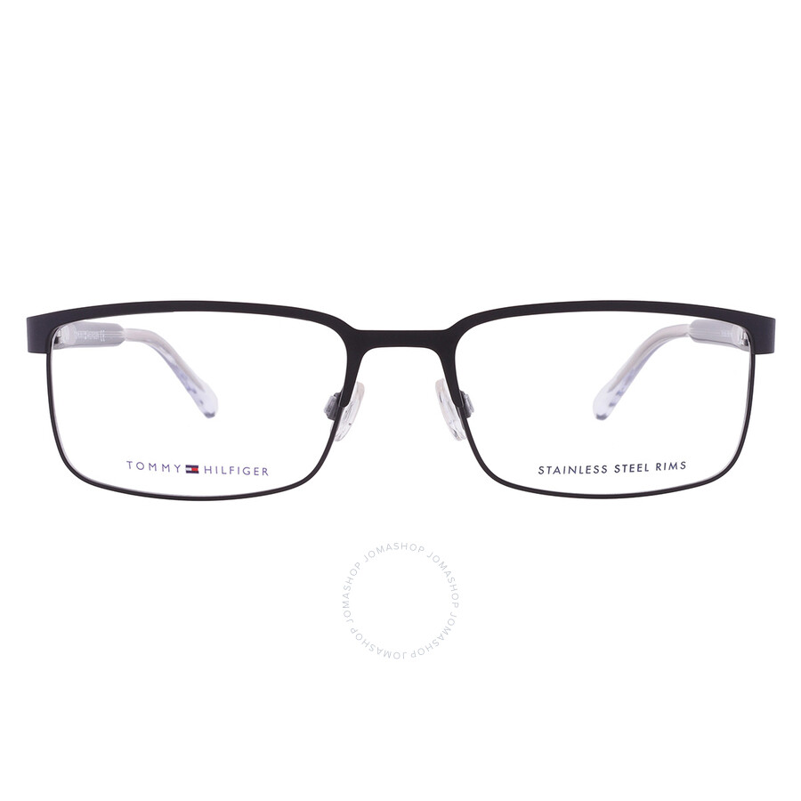 Tommy Hilfiger Demo Rectangular Men's Eyeglasses Th 1235 0fsw 55