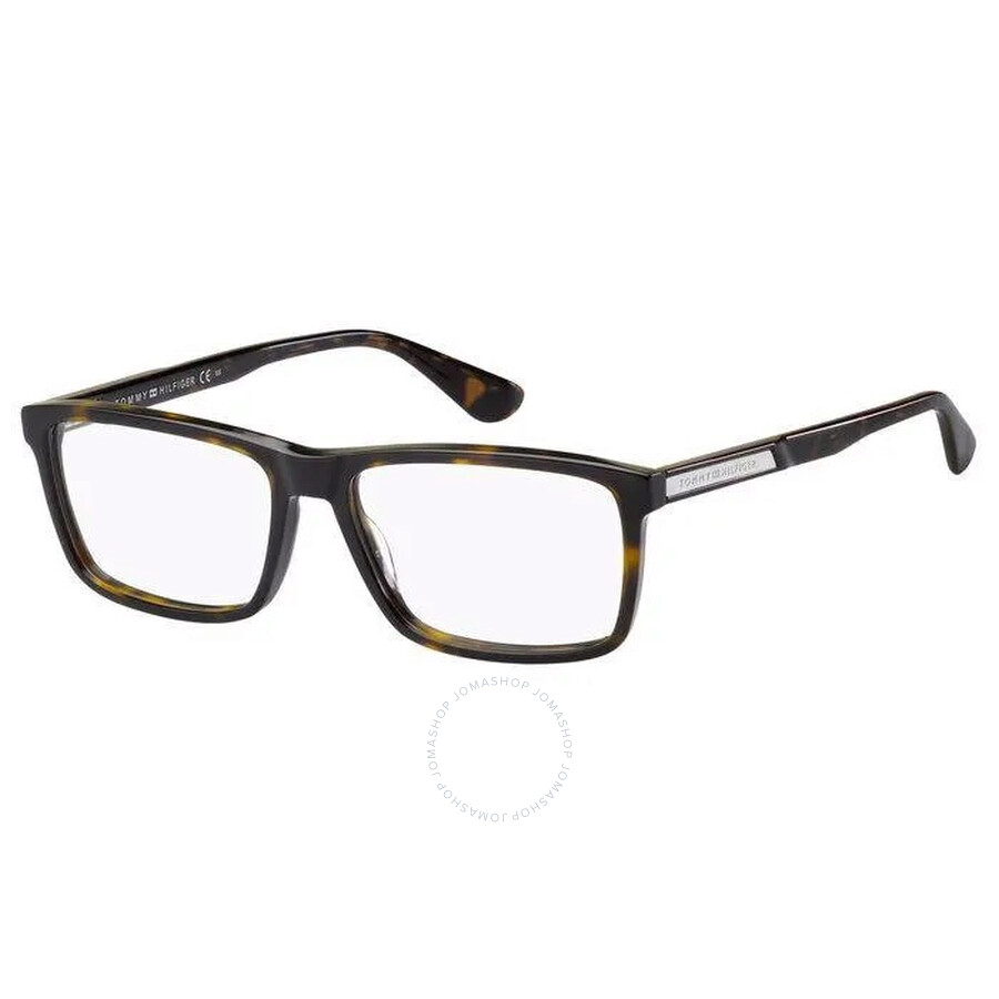 Tommy Hilfiger Demo Rectangular Men's Eyeglasses Th 1549 0086 55