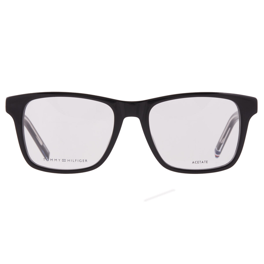 Tommy Hilfiger Demo Square Men's Eyeglasses Th 1990 0807 52 In Black