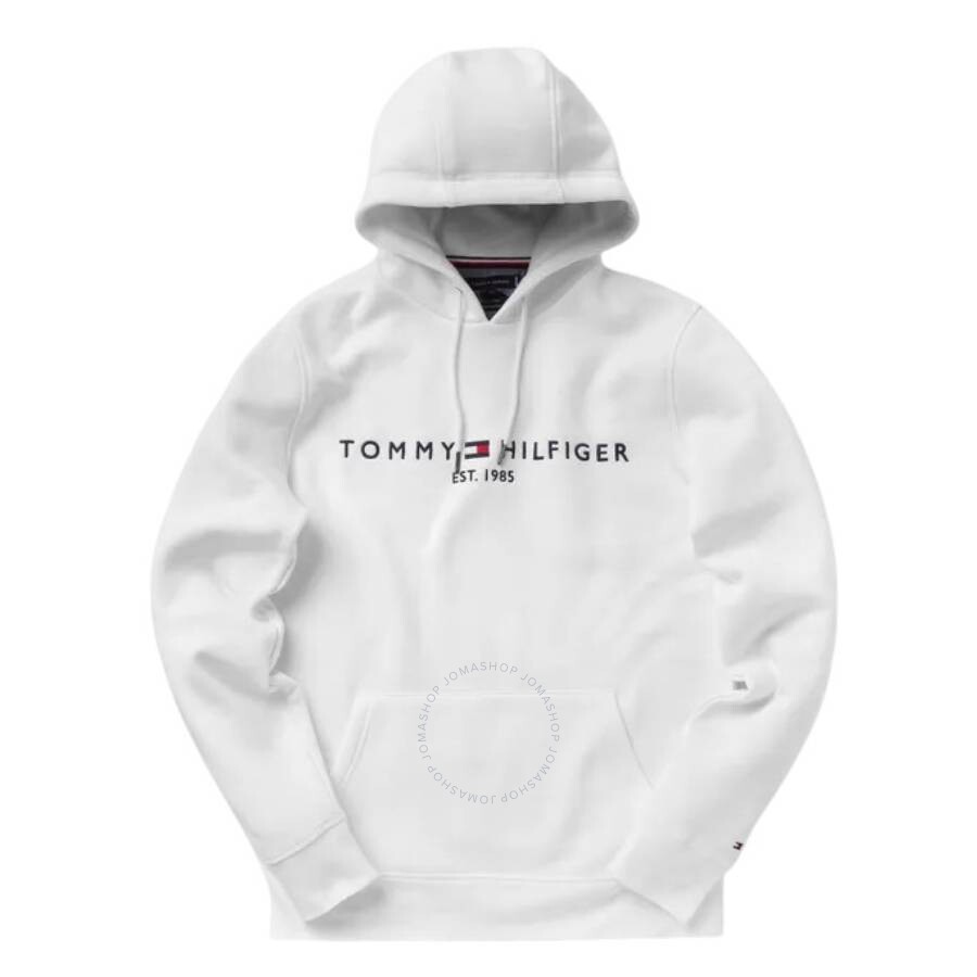 Tommy Hilfiger Embroidered Tommy Logo Hoodie In White